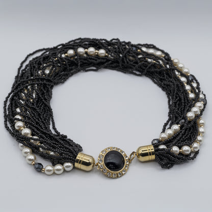 Collana vintage microperle