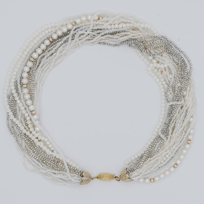 Collana vintage microperle