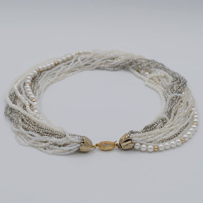 Collana vintage microperle